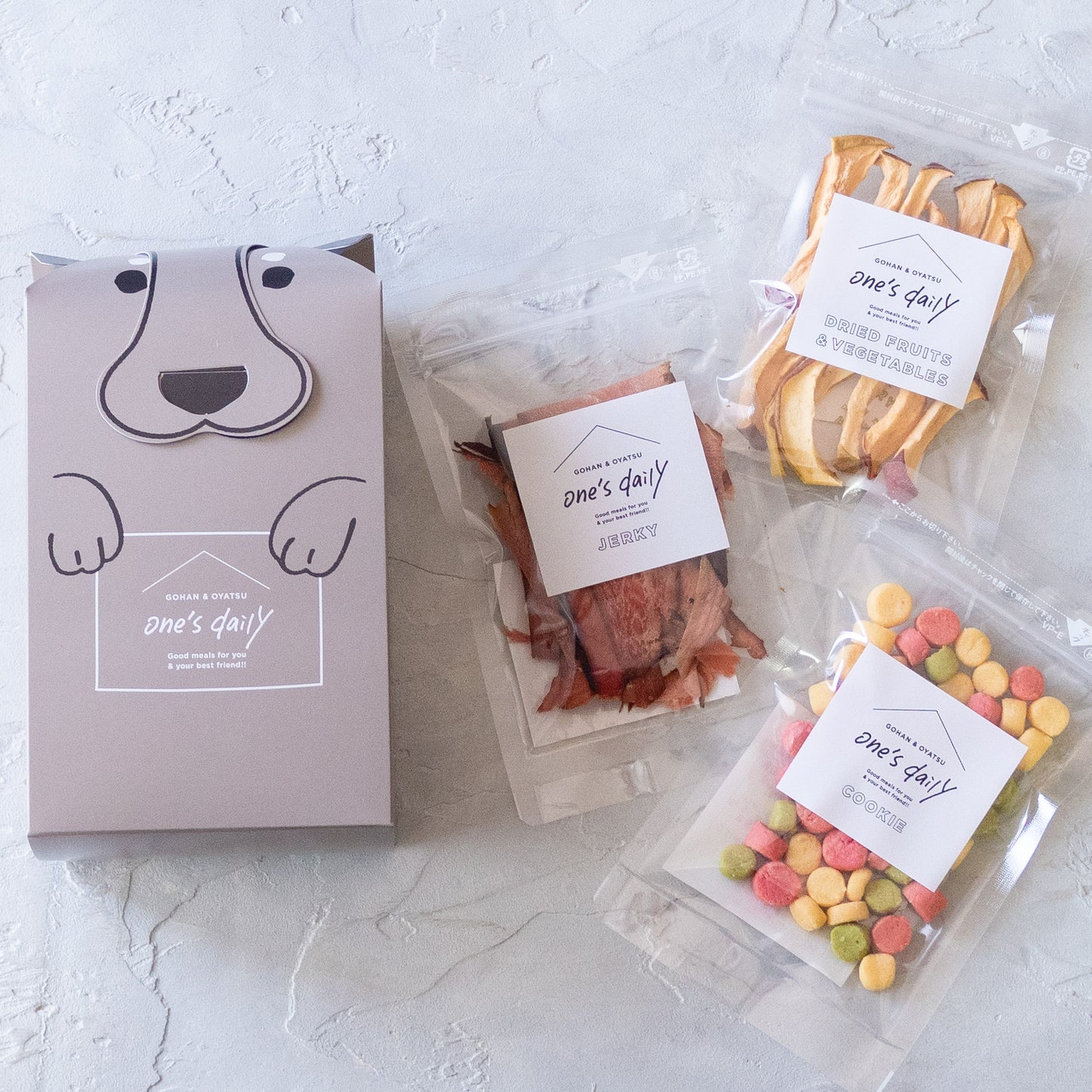 人気おやつギフトセット(おやつ3個+ワンコBOX茶色)